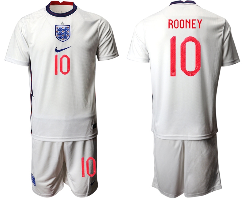 Men 2021 European Cup England home white #10 Soccer Jersey